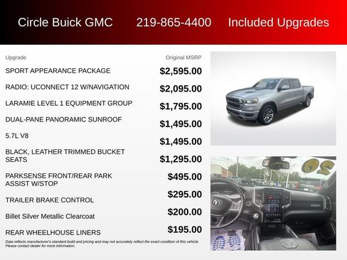 Used 2020 RAM 1500 Laramie w/ Sport Appearance Package AWD/4WD image 3