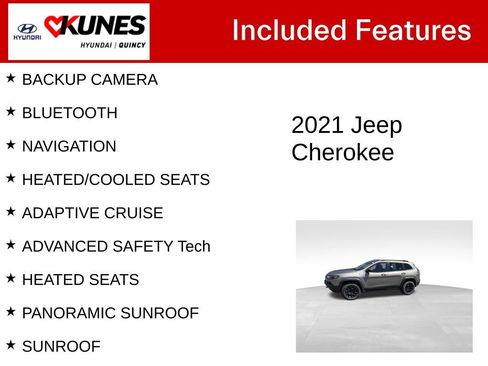 Used 2021 Jeep Cherokee Trailhawk AWD/4WD image 2