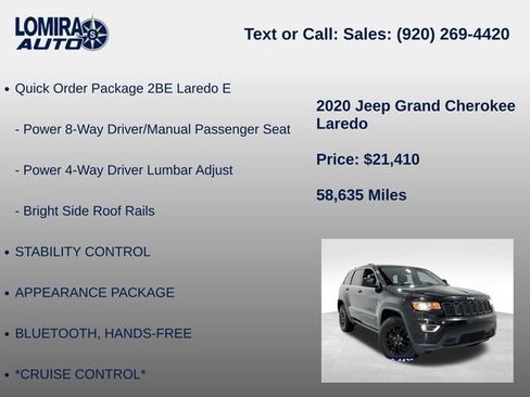 Used 2020 Jeep Grand Cherokee Laredo AWD/4WD image 8