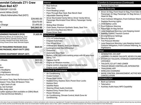 Certified 2023 Chevrolet Colorado Z71 w/ Z71 Convenience Package 2 image 64