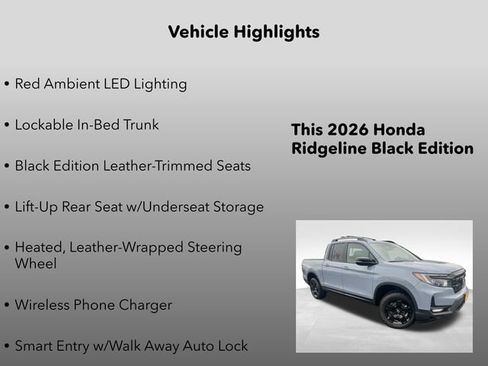 New 2026 Honda Ridgeline Black Edition image 20