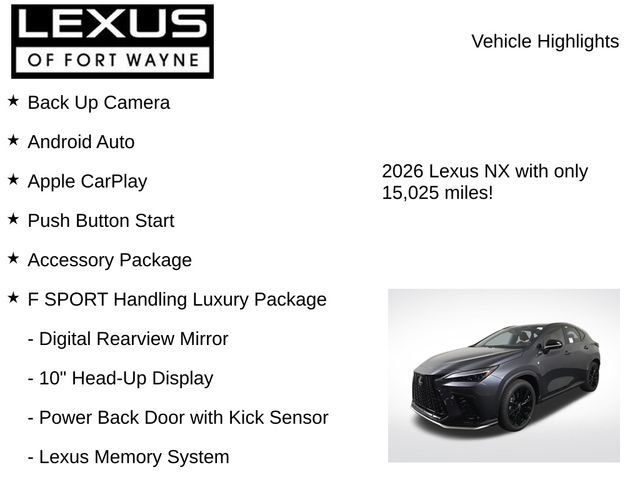 Used 2026 Lexus NX 350 F Sport AWD/4WD image 8