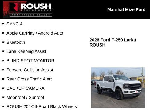 New 2026 Ford F250 Lariat w/ Black Appearance Package image 2