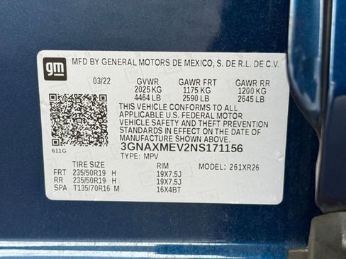 Used 2022 Chevrolet Equinox RS w/ RS Leather Package FWD image 20