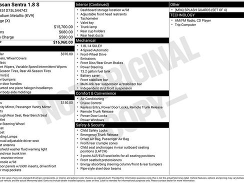 Used 2005 Nissan Sentra 1.8 S image 5