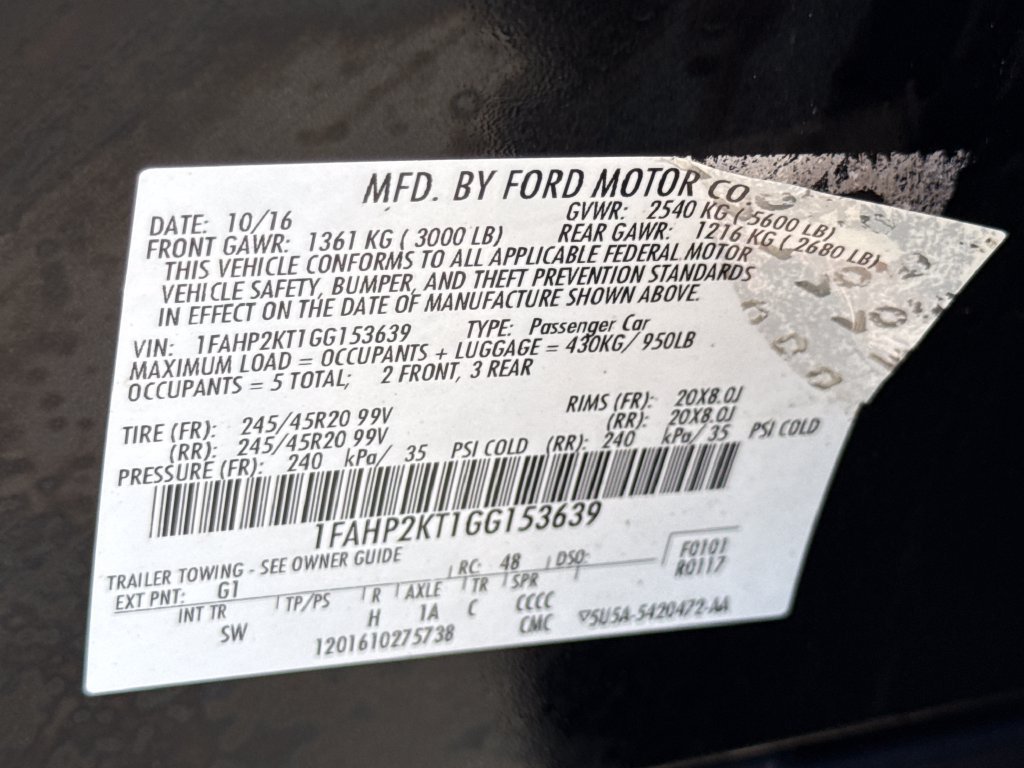 Used 2016 Ford Taurus SHO w/ Equipment Group 401A AWD/4WD image 26