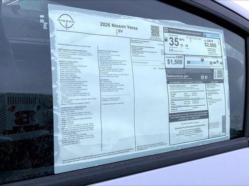 New 2025 Nissan Versa SV image 15