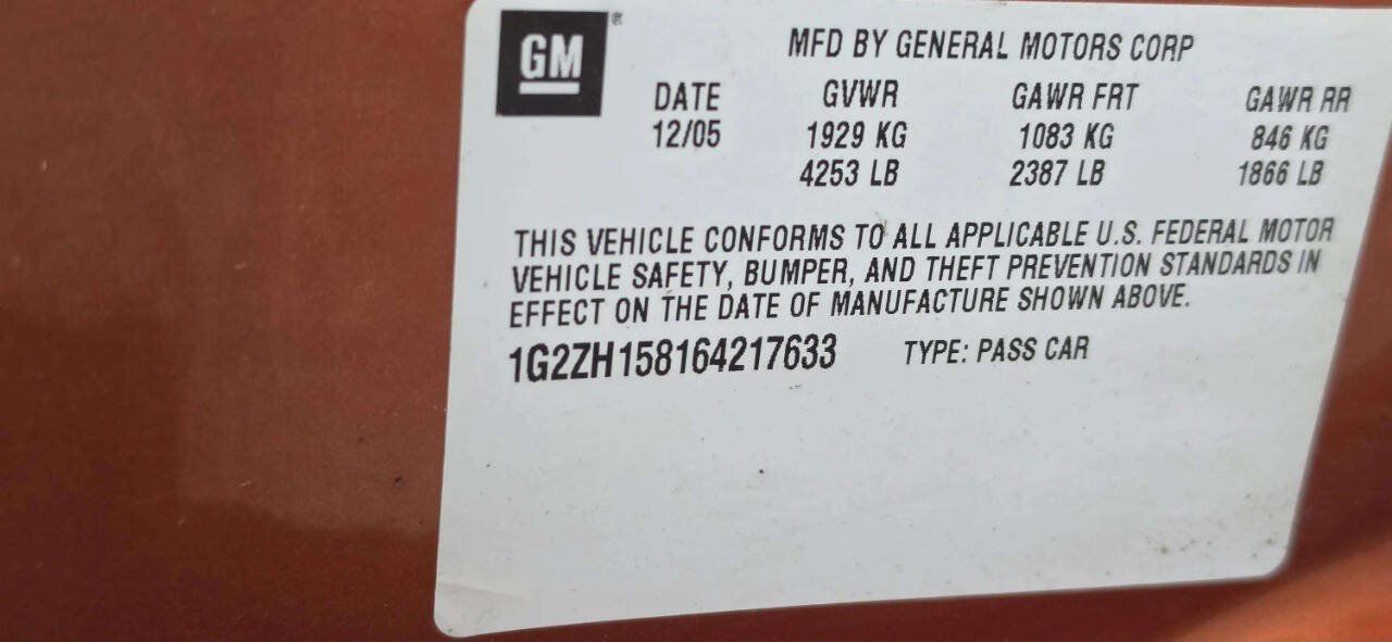 Used 2006 Pontiac G6 GT w/ Premium Value Package 2 FWD image 10