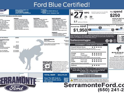 Certified 2025 Ford Bronco Sport Outer Banks w/ Outer Banks Tech Package+ AWD/4WD image 20
