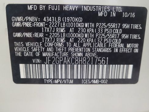 Used 2017 Subaru Crosstrek 2.0i Limited image 33