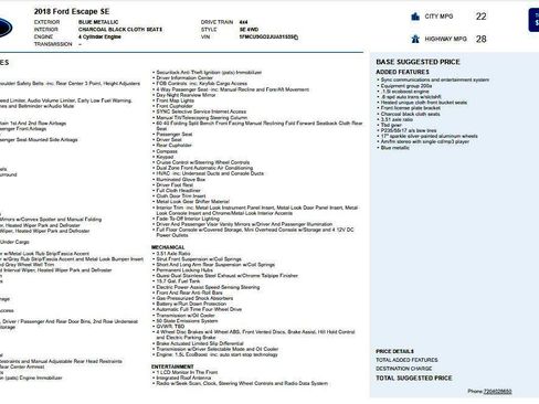 Used 2018 Ford Escape SE image 2