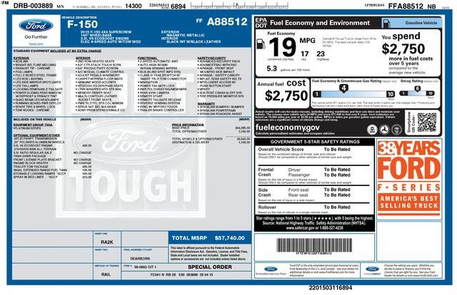 Used 2015 Ford F150 Platinum w/ Trailer Tow Package AWD/4WD image 2