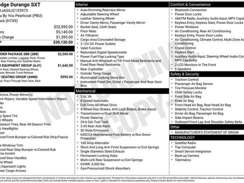 Used 2018 Dodge Durango SXT w/ Quick Order Package 2BB AWD/4WD image 26