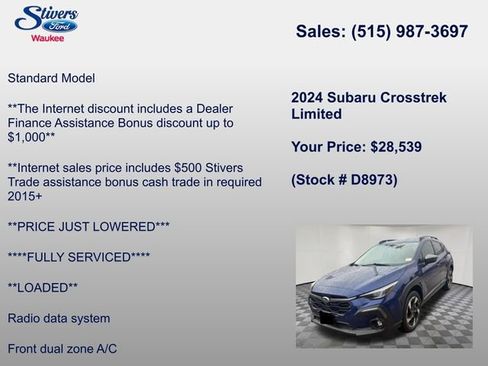 Used 2024 Subaru Crosstrek 2.5i Limited AWD/4WD image 8