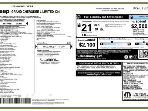 Used 2023 Jeep Grand Cherokee L Limited AWD/4WD image 42