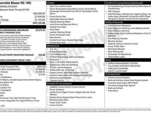 Used 2020 Chevrolet Blazer RS image 2