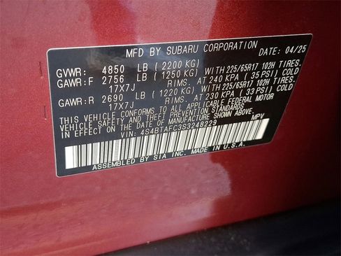 Used 2025 Subaru Outback Premium w/ Popular Package #1A image 29