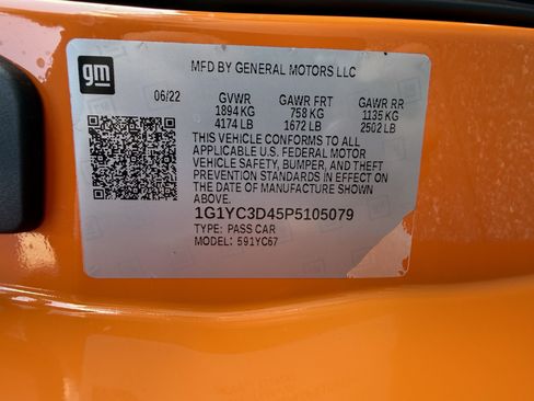 Used 2023 Chevrolet Corvette Stingray Premium Conv w/ Z51 Performance Package RWD image 35