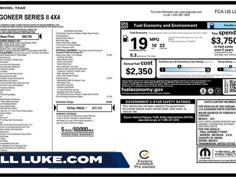 Certified 2023 Jeep Wagoneer Series II w/ Premium Group I AWD/4WD image 1