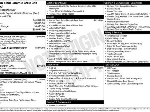 Used 2019 RAM 1500 Laramie w/ Sport Appearance Package image 3