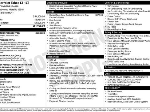 Used 2021 Chevrolet Tahoe LT w/ LT Signature Package image 7