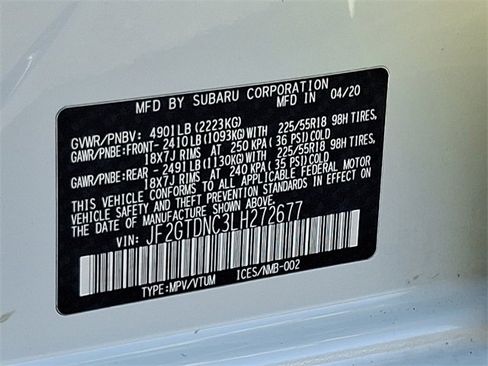 Used 2020 Subaru Crosstrek Hybrid w/ Moonroof Package w/Navigation image 30