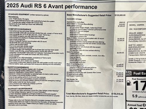 Used 2025 Audi RS 6 performance image 44