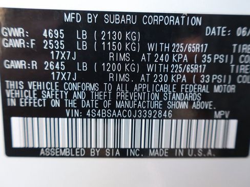 Used 2018 Subaru Outback 2.5i image 46