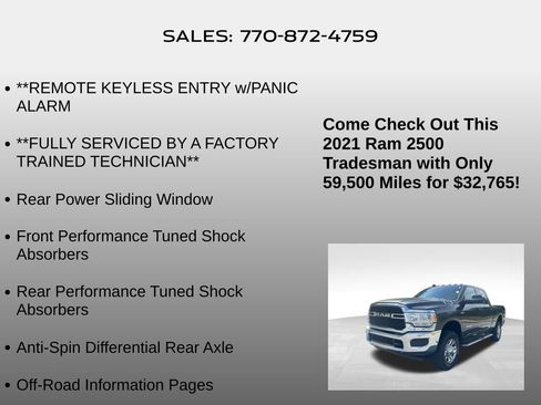Used 2021 RAM 2500 Tradesman AWD/4WD image 15