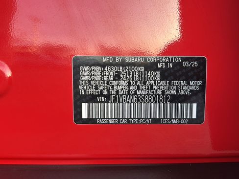 Certified 2025 Subaru WRX Limited w/ Popular Package #2A image 49