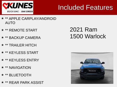 Used 2021 RAM 1500 Warlock w/ Trailer Tow Group AWD/4WD image 2