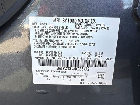 Used 2021 Ford EcoSport SE FWD image 25