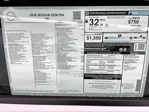 New 2026 Nissan Sentra SR image 39