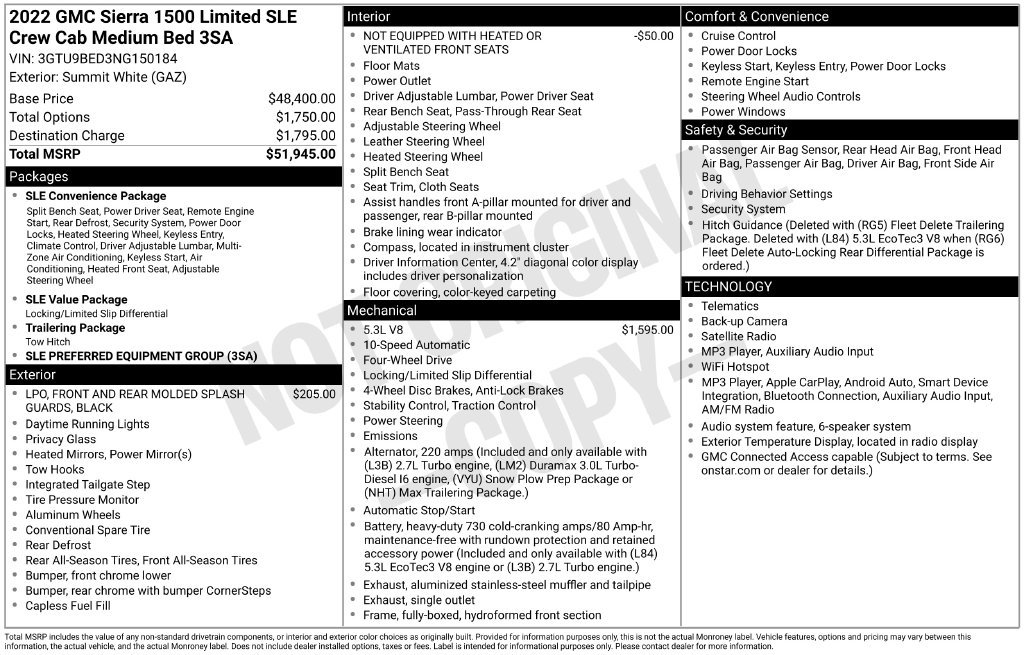 Used 2022 GMC Sierra 1500 SLE AWD/4WD image 36
