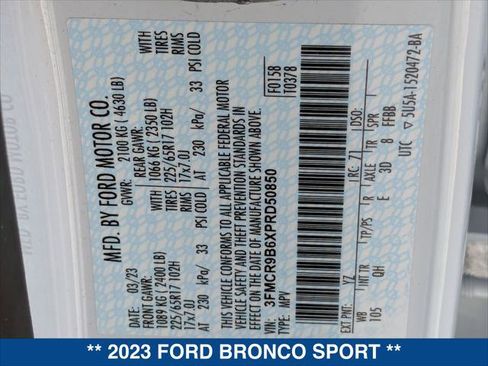 Certified 2023 Ford Bronco Sport Big Bend image 24