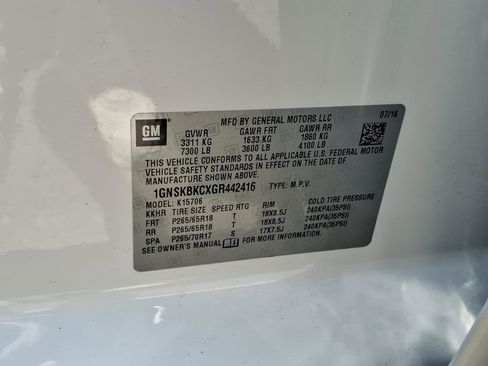 Used 2016 Chevrolet Tahoe LT w/ Off-Road Package AWD/4WD image 32