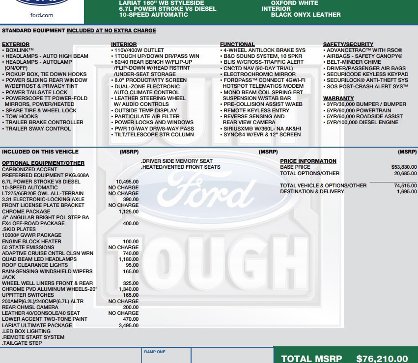 Used 2022 Ford F250 Lariat w/ Lariat Ultimate Package AWD/4WD image 2