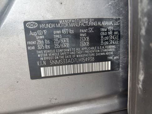 Used 2020 Hyundai Santa Fe SEL w/ Convenience Package FWD image 23