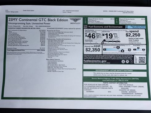 Certified 2025 Bentley Continental GTC AWD/4WD image 54