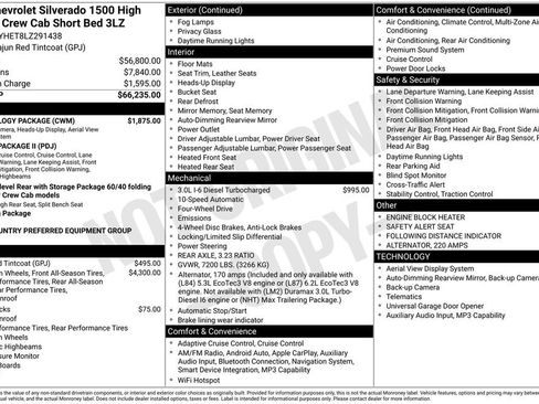 Used 2020 Chevrolet Silverado 1500 High Country w/ Technology Package image 6