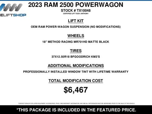 Used 2023 RAM 2500 Power Wagon w/ Level 2 Equipment Group AWD/4WD image 2