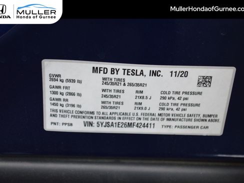 Used 2021 Tesla Model S Long Range Plus image 41