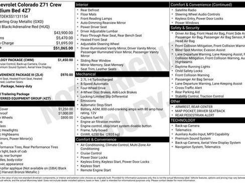 Used 2025 Chevrolet Colorado Z71 w/ Technology Package AWD/4WD image 2
