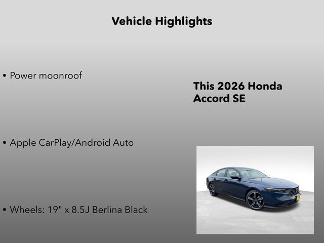 New 2026 Honda Accord SE image 5