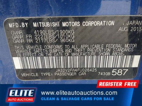 Used 2015 Mitsubishi Lancer SE AWD/4WD image 18