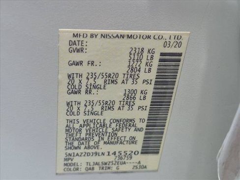 Used 2020 Nissan Murano Platinum FWD image 24
