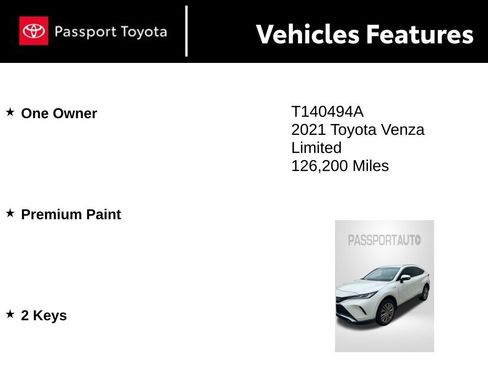 Used 2021 Toyota Venza Limited AWD/4WD image 10