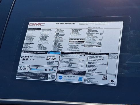 New 2026 GMC Acadia Elevation w/ Elevation Premium Package FWD image 19