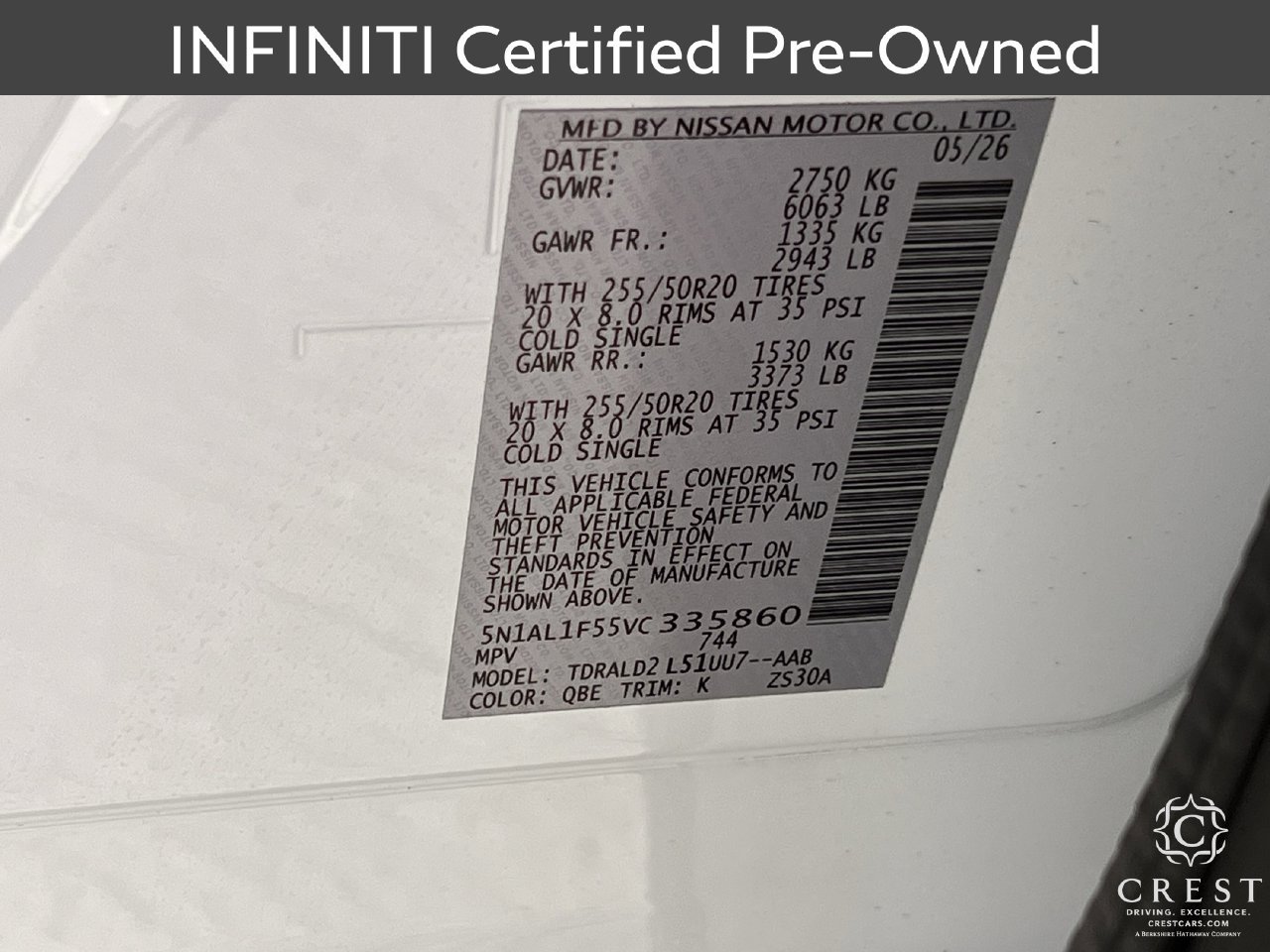 Certified 2027 INFINITI QX60 Luxe w/ Cargo Package FWD image 33
