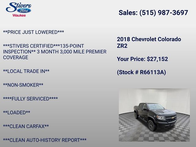 Used 2018 Chevrolet Colorado ZR2 AWD/4WD image 8